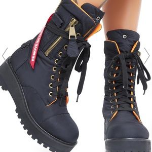 DollsKill Combat Flight Boots NEVER WORN